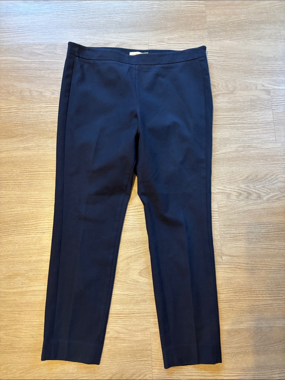Tory Burch Women’s 14 Ankle Length Slim Zipper Pleated Trouser Navy